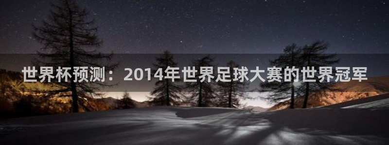 女足世界杯直播：世界杯预测：2014年世界足球大赛的世界冠军